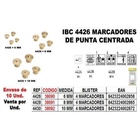 IBC FINSTOCK 4-430 4 MARCADORES PUNTA CENTRAD.10 MM