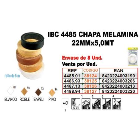 IBC FINSTOCK 4-485 CHAPA MELAMINA 22MMX5,0MT 01BLAN