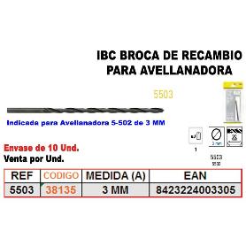 IBC FIN STOCK 5-503 BROCA 3MM RECAMBIO PARA 5-502