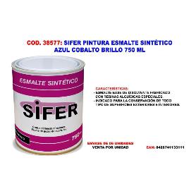 SIFER FINST PINTURA ESMALTE SINTETICO AZUL COBALTO BRILLO 750 ML