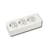BAJA ELECTRICIDAD BASE MULTIPLE CON TT 3 TOMAS S-CABLE 41003