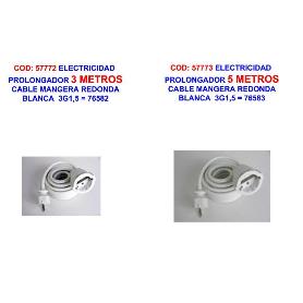 ELECTRICIDAD FINSTOC PROLONGADOR 5 MTS CABLE MANGERA 3G1,5 76583