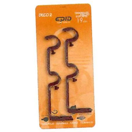 CORTINA FINSTOCK  2 SOPORTE BARRA 19 MM DOBLE FIJO 11 NEGRO ORO