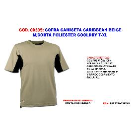 BAJA COFRA CAMISETA CARIBBEAN BEIGE M-CORTA COOLDRY T-XL