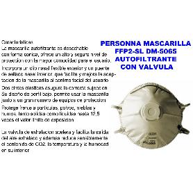 FINSTOCK ABE MASCARILLA 5065 FFP2 NR D CON VALVULA EN149 2001 (CAJA 10 UNIDADES)