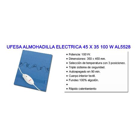 FINSTOCK UFESA ALMOHADILLA ELECTRICA AL5528 100W - 45,0X35,0 CM