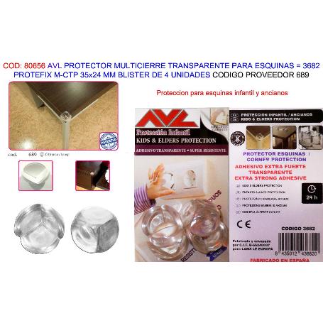 AVL FINST PROTEFIX ESQUINAS TRANSP.M-CTP 35X24MM BL4U 3682 (689)
