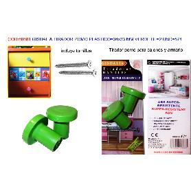 GISDALIA FINSTOCK TIRADOR POMO PLAS 34X33 MM VERDE BL2UND 874