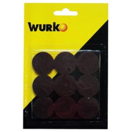 FIELTRO 8520 ADHES.  9 DISCOS X28 MM MARRON