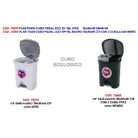 PLASTIKEN FINST CUBO PEDAL ECO 30+18L GRAFITO 2 CUBIL 39X40X46CM