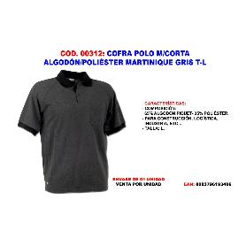 COFRA FINSTOCK POLO M-CORTA ALGODON-POL. MARTINIQUE GRIS T-L