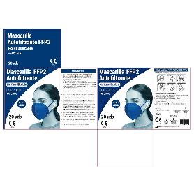 MASCARILLA FINSTOCK FFP2 AZUL PLEGABLE ENVASADAS INDIVIDUALMENTE