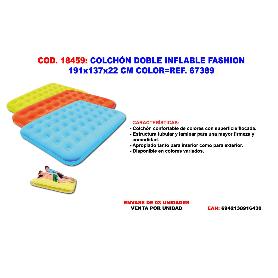 COLCHON DOBLE INFLABLE FASHION 191X137X22 CM COLOR 67389