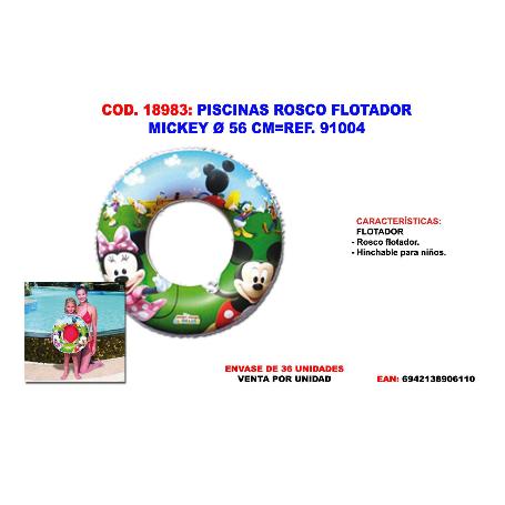 PISCINAS ROSCO FLOTADOR MICKEY 56 CM 91004