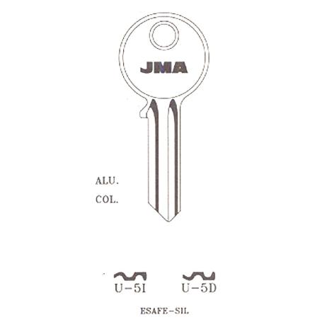 LLAVES JMA TIPO A MOD U-5D (CAJA 50 UNIDADES)