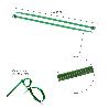 BRIDA NYLON 100%. COLOR VERDE 4,6 X 300 MM. BOLSA 100 UNIDADES. ABRAZADERA PLASTICO, ORGANIZADOR CABLES, ALTA RESIS