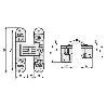 BISAGRA INVISIBLE AUTOCENTRANTE K2700 CR.SAT  AUTOCENTRANTE. 60KGS/3B. 120X76MM.