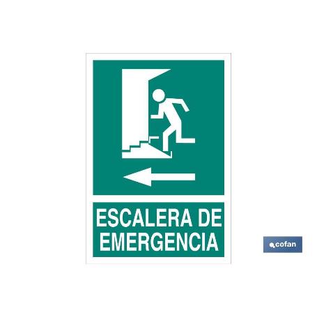 SEÑAL LUMINISCENTE 420X297MM. ESCALERA DE EMERGENCIA