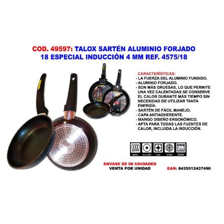 TALOX SARTEN ALUMINIO FORJADO 18 CM INDUCCION EXTRA GRUESA