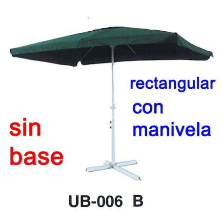 BAMBU SOMBRILLA VERDE RECTANGULAR+MANIVELA  290X190 UB006D