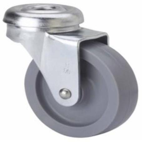 RUEDA GIRATORA AGUJERO M10 21BR50-BP PLASTICO GRIS EJE LISO