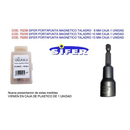 SIFER PORTA LLAVE VASO IMAN TALADRO 10 X 45MM UNIDAD BT-1045