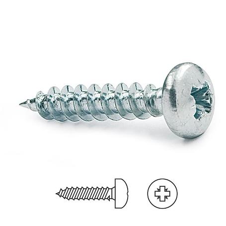 TORNILLO ROSCA MADERA CABEZA REDONDA POZ LARGO 15MM DIÁMETRO 4.5MM (CAJA 1000)