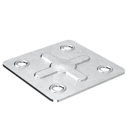 PLACA CUADRADAS FLORA 40-40 G.0,7MM ZINCADO