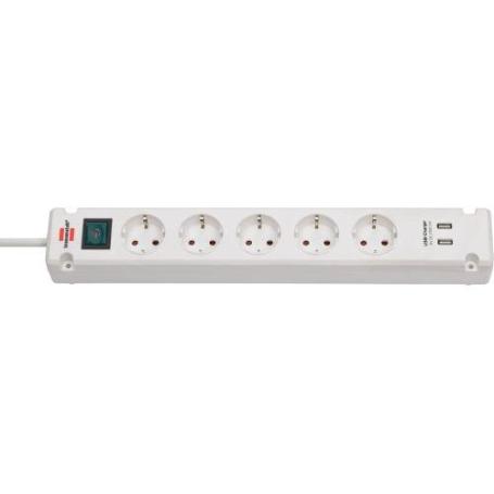 BRENNENSTUHL-1150660325-BASE M&#XFA;LTIPLE BREMOUNTA CON PUERTOS USB APTA PARA MONTAJE FIJO (COLOR BLANCO)