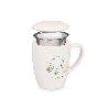 TAZA MUG PORCELANA+FILTRO+TAPA ORGANIC 340 ML SURTIDO
