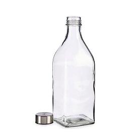 BOTELLA VIDRIO TAPON ACERO 1 LITRO