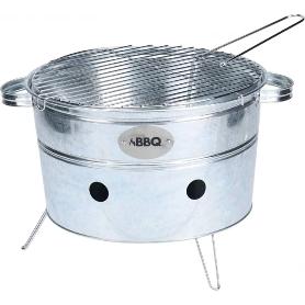 BARBACOA CUBO ZINC PATAS 34 CM