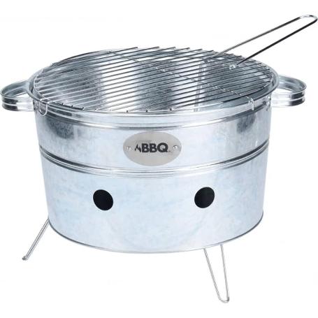 BARBACOA CUBO ZINC PATAS 34 CM