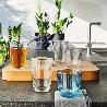VASOS LINE ACQUA AZUL 29 CL BANDEJA 6