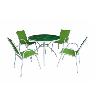 MESA 100 CM + 4 SILLONES AFRICA VERDE CONJUNTO