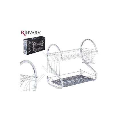 ESCURREPLATOS CROMADO 2 PISOS 87002