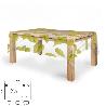 MANTEL HULE RECTANGULAR HOJAS TRANSPARENTE IMPERMEABLE ANTIMANCHAS PVC 140X250 CM.  RECORTABLE USO INTERIOR Y EXTER