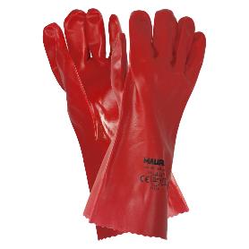 GUANTES PVC ROJO 35 CM. (PAR)