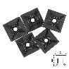 BASE ADHESIVA PARA BRIDAS 28X28 MM. NEGRA BOLSA 100 UNIDADES