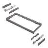 EMUCA BASTIDOR CON GUÍAS DE CIERRE SUAVE Y EXTRACCIÓN TOTAL PARA ACCESORIOS DE ARMARIO QUARTZ, 862-888MM, ALUMINIO 