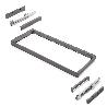 EMUCA BASTIDOR CON GUÍAS DE CIERRE SUAVE Y EXTRACCIÓN TOTAL PARA ACCESORIOS DE ARMARIO QUARTZ, 912-938MM, ALUMINIO 