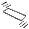 EMUCA BASTIDOR CON GUÍAS DE CIERRE SUAVE Y EXTRACCIÓN TOTAL PARA ACCESORIOS DE ARMARIO QUARTZ, 937-963MM, ALUMINIO 