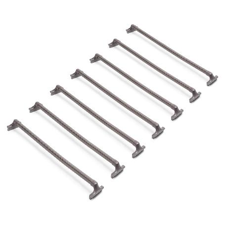 EMUCA LOTE DE 7 VARILLAS PANTALONERO PARA ARMARIOS Y VESTIDORES QUARTZ, PLÁSTICO Y ALUMINIO, TITANIO