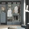 EMUCA LOTE DE 7 VARILLAS PANTALONERO PARA ARMARIOS Y VESTIDORES QUARTZ, PLÁSTICO Y ALUMINIO, TITANIO