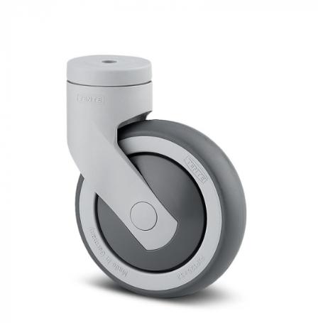 RUEDA GIRATORIA LEVINA Ø100 ARO GOMA FRENO SIN FRENO