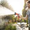 MANGUERA  EXTENSIBLE ESPIRAL AUTOENROSCABLE PARA RIEGO JARDIN 15 METROSCON PISTOLA Y CONECTORES