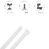 BRIDA NYLON 100%. COLOR BLANCO / NATURAL 3,5 X 140 MM. 100 PIEZAS. ABRAZADERA PLASTICO, ORGANIZADOR CABLES, ALTA RE