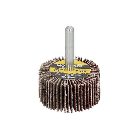 ABANICO LIJA GRANO 40 MEDIDA Ø 40 X 20 MM. DISCO ABRASIVO LAMINAS, RUEDAS MIL HOJAS, RUEDAS ABRASIVAS,LIJADO,DESBAS