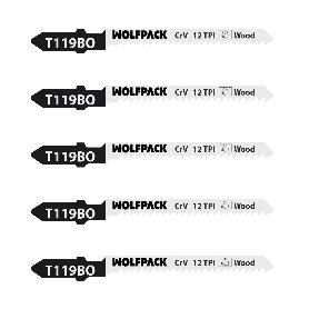 HOJAS SIERRA CALAR PARA MADERA CORTE FINO 5 PIEZAS. HOJA CROMO VANADIO 58. VASTAGO T UNIVERSAL