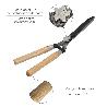 TIJERAS PODAR SETOS 2 MANOS MANGOS MADERA 54 CM. HOJAS ACERO ANTIADHERENTE, AJUSTE CORTE